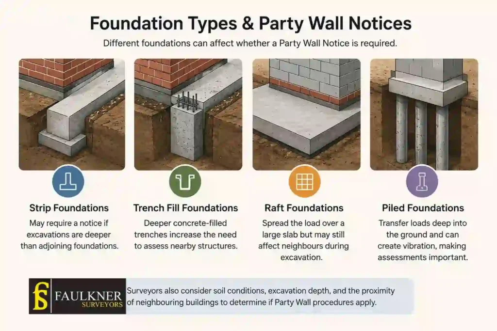 How Do Construction Methods Affect Party Wall Requirements? A Homeowner’s Guide 1 How Do Different Foundation Types Influence Party Wall Notices Bracknell?